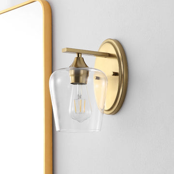 Jayne Iron/Glass Cottage Rustic LED Vanity Light